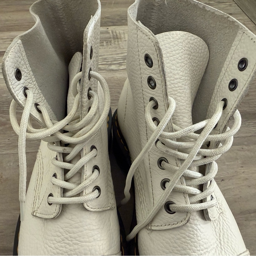 Dr. Martens White Combat Boots - Picture 14 of 16